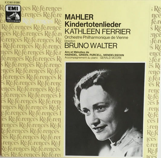 Gustav Mahler, Kathleen Ferrier / Wiener Philharmoniker , Direction Bruno Walter : Kindertotenlieder  (LP, Comp, Mono, RE)