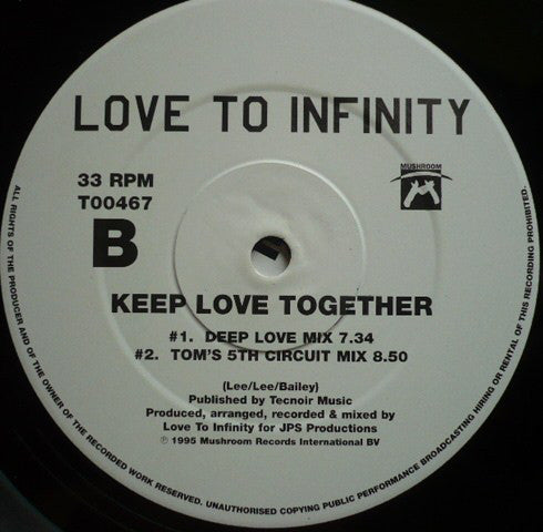 Love To Infinity : Keep Love Together (12", Single)