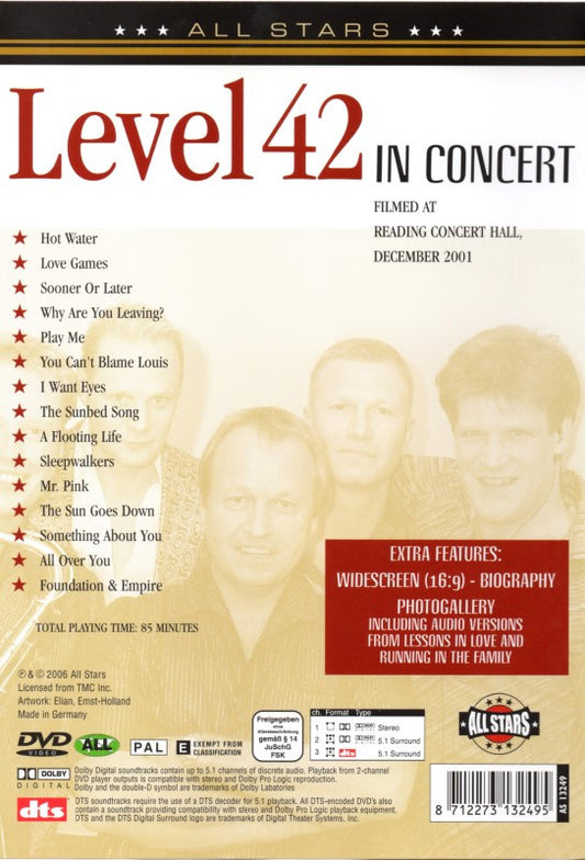 Level 42 : Love Games (DVD-V, PAL)