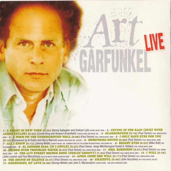 Art Garfunkel : Live (CD)