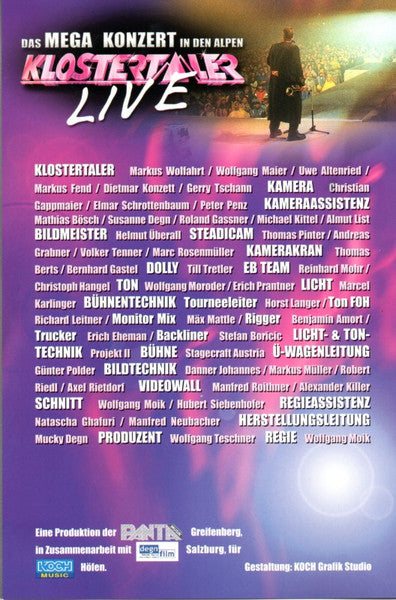 Klostertaler* : Mega Konzert In Den Alpen, Klostertaler Live (DVD-V, PAL)
