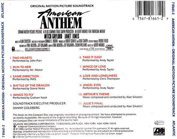 Various : American Anthem (Original Motion Picture Soundtrack) (CD, Comp)