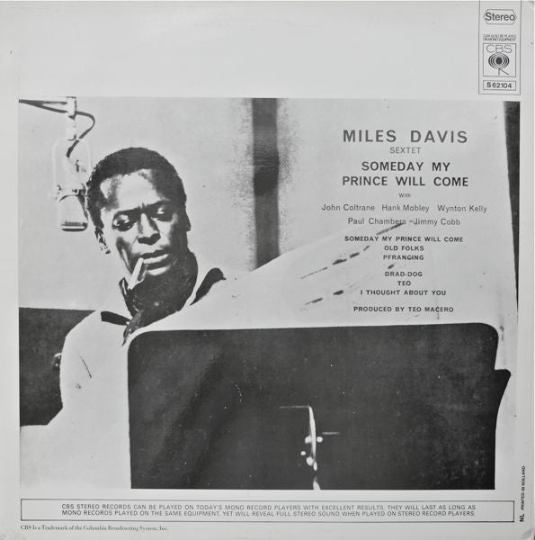 The Miles Davis Sextet : Someday My Prince Will Come (LP, Album, RE)