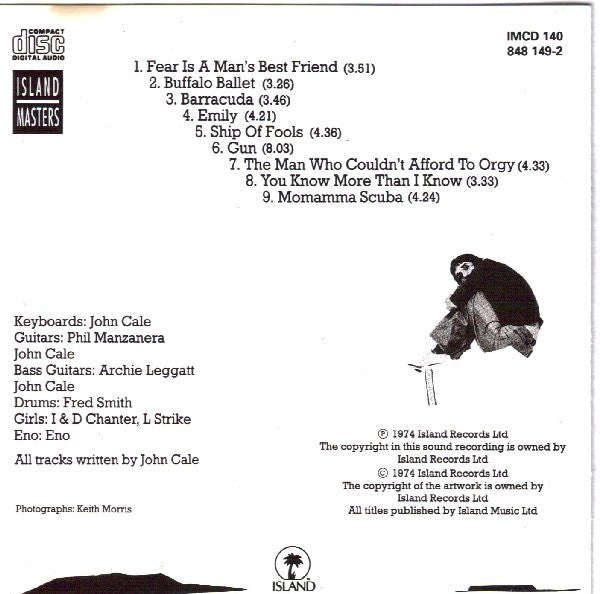 John Cale : Fear (CD, Album, RE)