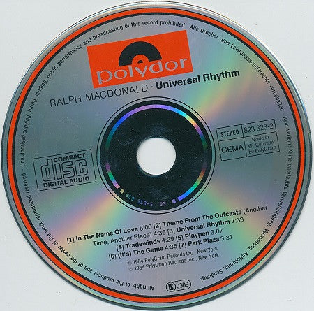 Ralph MacDonald : Universal Rhythm (CD, Album)