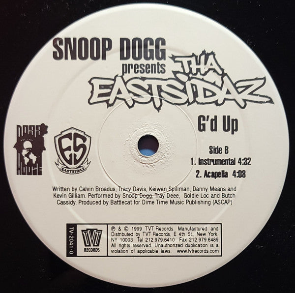 Snoop Dogg Presents Tha Eastsidaz : G'd Up (12", Single)