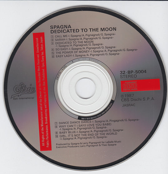 Ivana Spagna : Dedicated To The Moon (CD, Album)