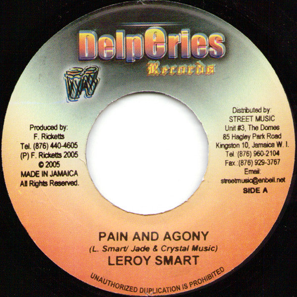 Leroy Smart : Pain And Agony (7")