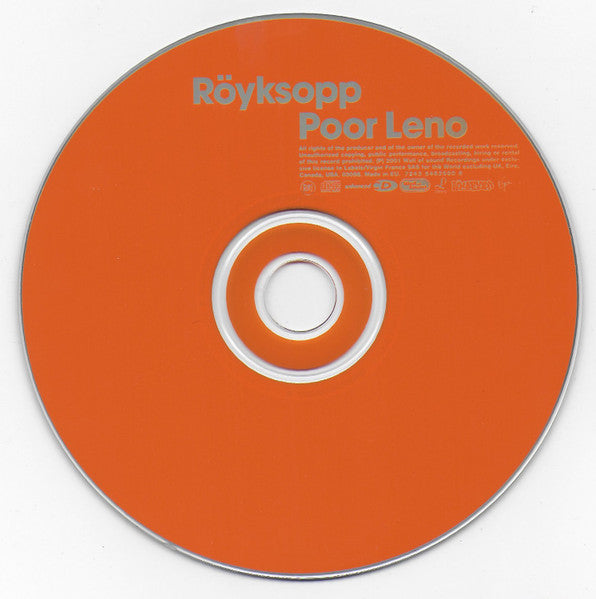 Röyksopp : Poor Leno (CD, Maxi, Enh)