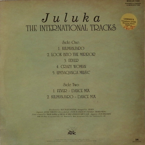 Juluka : The International Tracks (LP, Comp)
