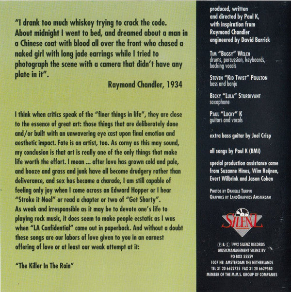 Paul K. & The Weathermen : The Killer In The Rain (CD, Album)