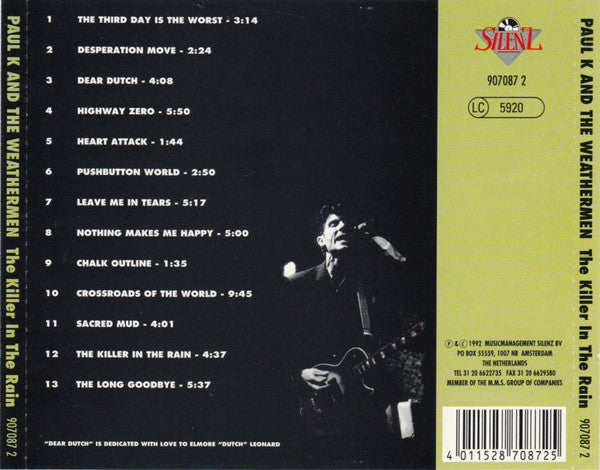 Paul K. & The Weathermen : The Killer In The Rain (CD, Album)