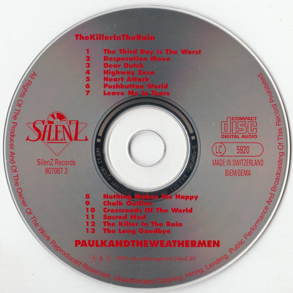 Paul K. & The Weathermen : The Killer In The Rain (CD, Album)