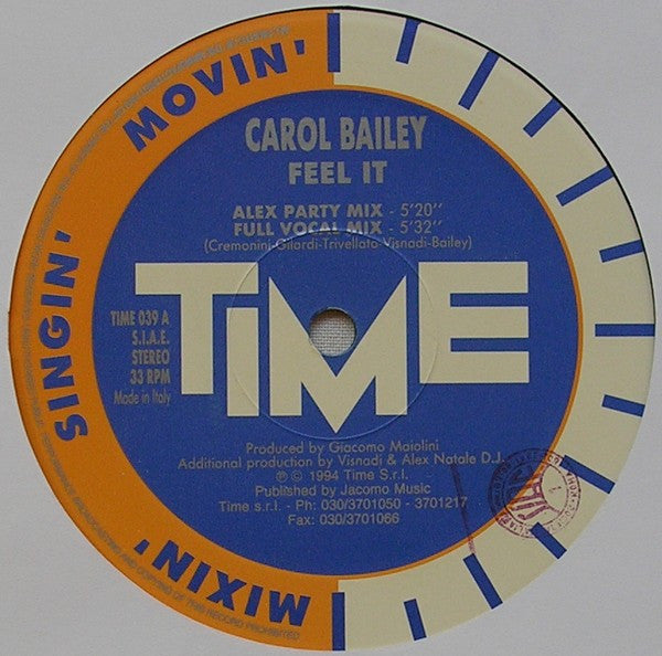 Carol Bailey : Feel It (12")