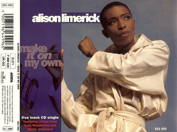 Alison Limerick : Make It On My Own (CD, Single)