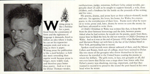 Dylan Thomas : Reads A Child's Christmas In Wales And Five Poems (CD, Album)