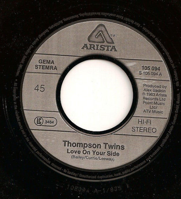 Thompson Twins : Love On Your Side (7", Single)