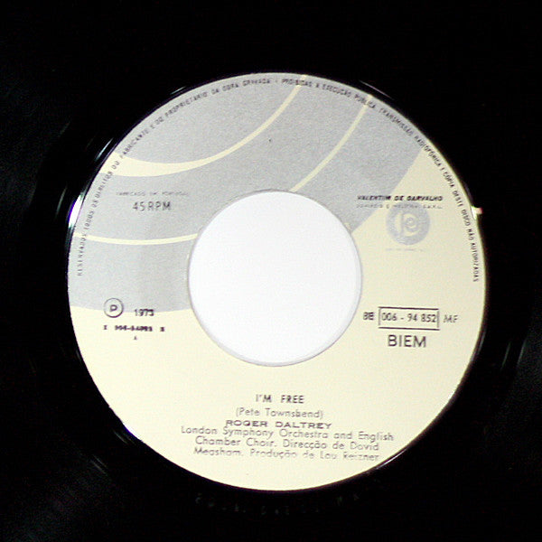 Roger Daltrey : I'm Free (7", Single)