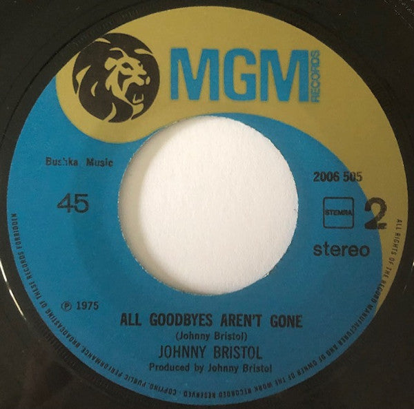Johnny Bristol : Leave My World (7")