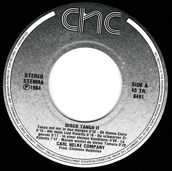 Carl Nelke Company Featuring Cees De Nijs : Disco Tango II (7")
