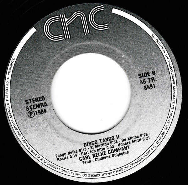 Carl Nelke Company Featuring Cees De Nijs : Disco Tango II (7")
