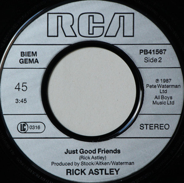 Rick Astley : Whenever You Need Somebody (7", Single)