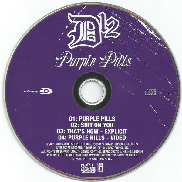 D12 : Purple Pills (CD, Maxi, Enh)