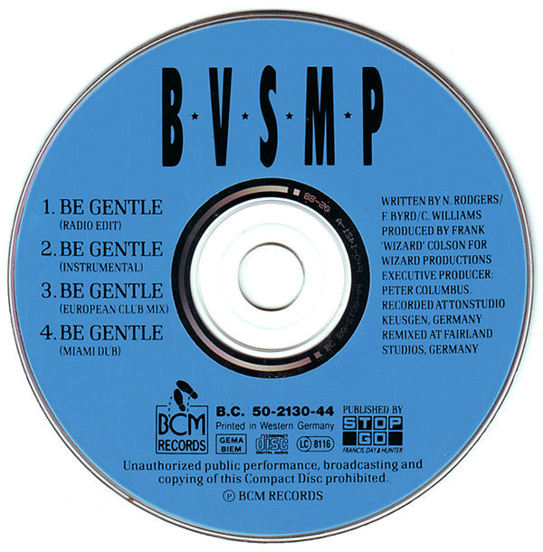B.V.S.M.P. : Be Gentle (CD, Maxi)