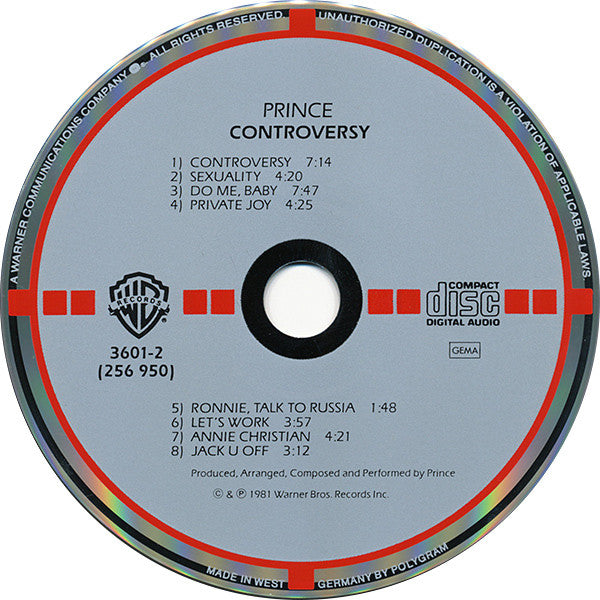 Prince : Controversy (CD, Album, RE, Tar)