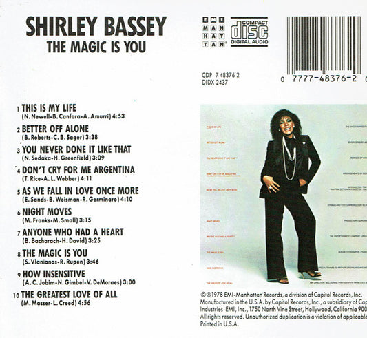 Shirley Bassey : The Magic Is You (CD, Album, RE)