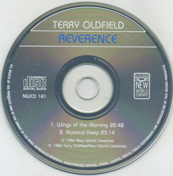Terry Oldfield : Reverence (CD, Album, RE)