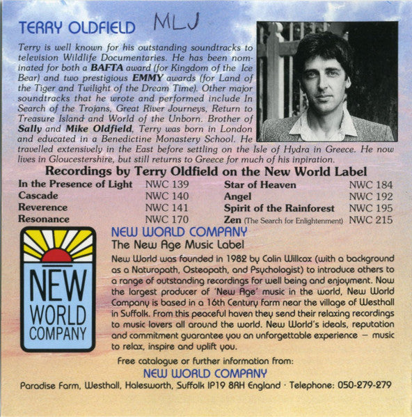 Terry Oldfield : Reverence (CD, Album, RE)