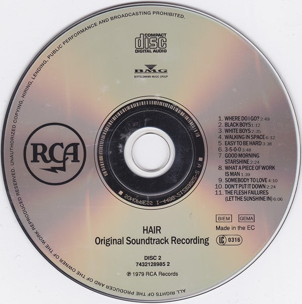 Galt MacDermot : Hair (Original Soundtrack Recording) (2xCD, Album, RE)