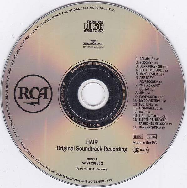 Galt MacDermot : Hair (Original Soundtrack Recording) (2xCD, Album, RE)