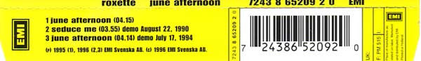 Roxette : June Afternoon (CD, Maxi)