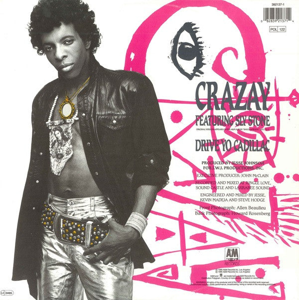 Jesse Johnson Featuring Sly Stone : Crazay (12", Single)