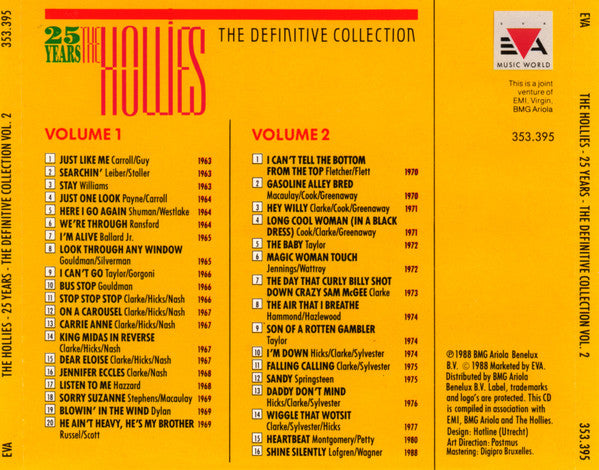 The Hollies : 25 Years - The Definitive Collection Vol.1 & Vol. 2 (2xCD, Comp)