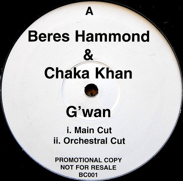 Beres Hammond & Chaka Khan : G'wan (12", Promo)