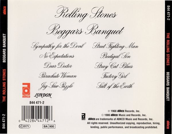 The Rolling Stones : Beggars Banquet (CD, Album, RE, RM)
