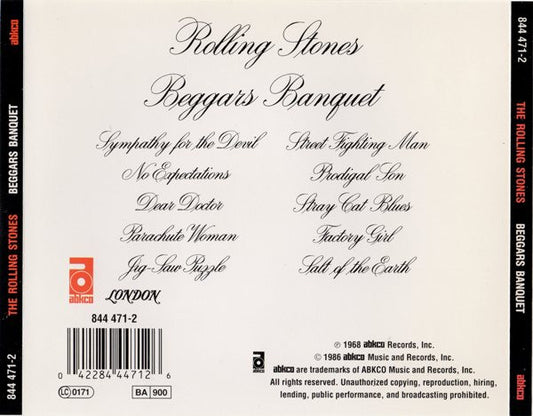 The Rolling Stones : Beggars Banquet (CD, Album, RE, RM)