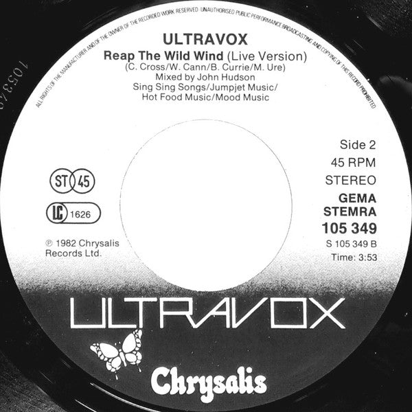 Ultravox : We Came To Dance (7", Single)