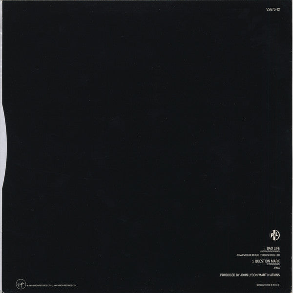 Public Image Limited : Bad Life (12", Bla)