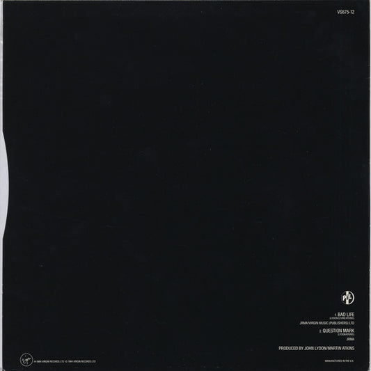 Public Image Limited : Bad Life (12", Bla)