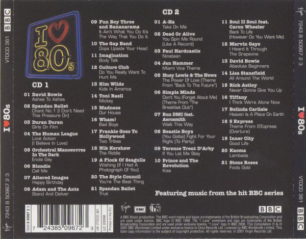 Various : I Love 80s (2xCD, Comp, M/Print)