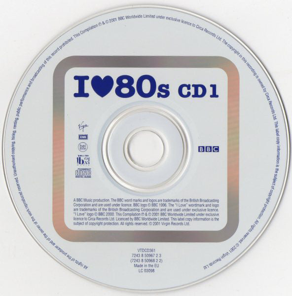 Various : I Love 80s (2xCD, Comp, M/Print)