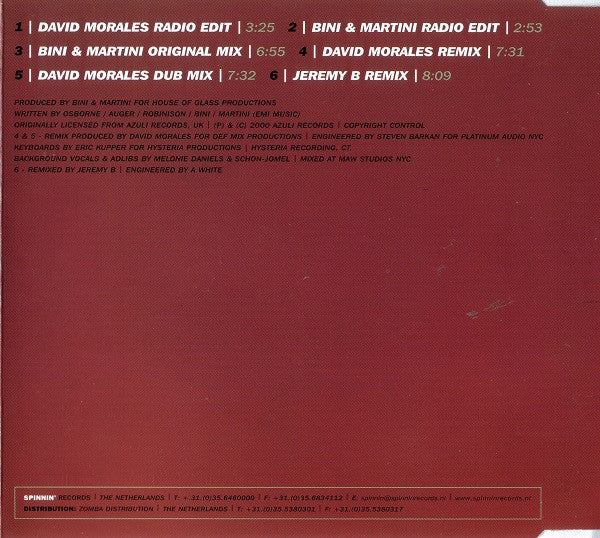 Bini & Martini : Happiness (CD, Maxi)