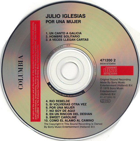 Julio Iglesias : Por Una Mujer (CD, Album, RE)