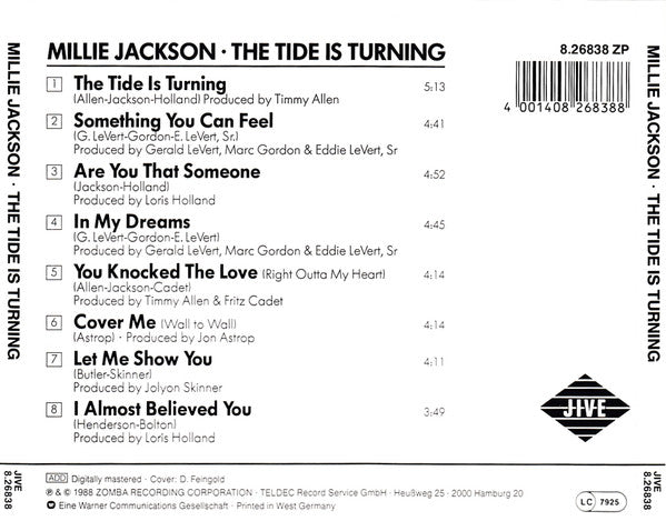 Millie Jackson : The Tide Is Turning (CD, Album)
