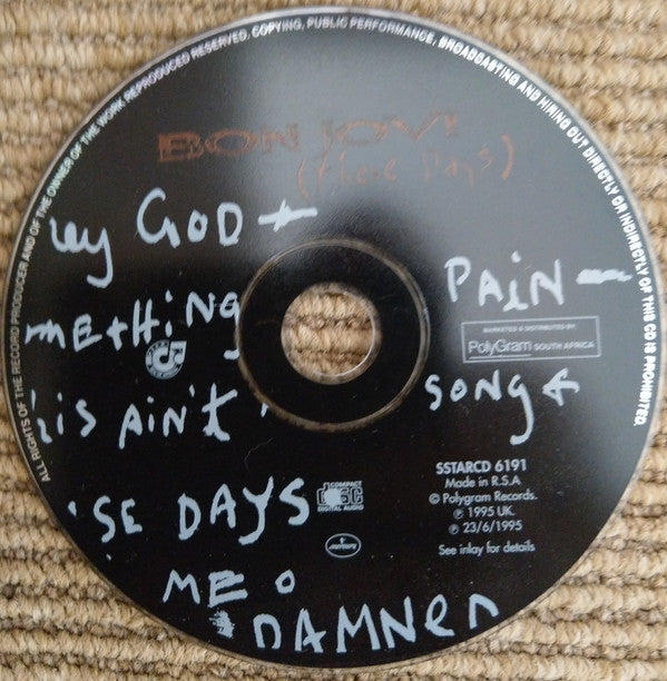 Bon Jovi : These Days (CD, Album)