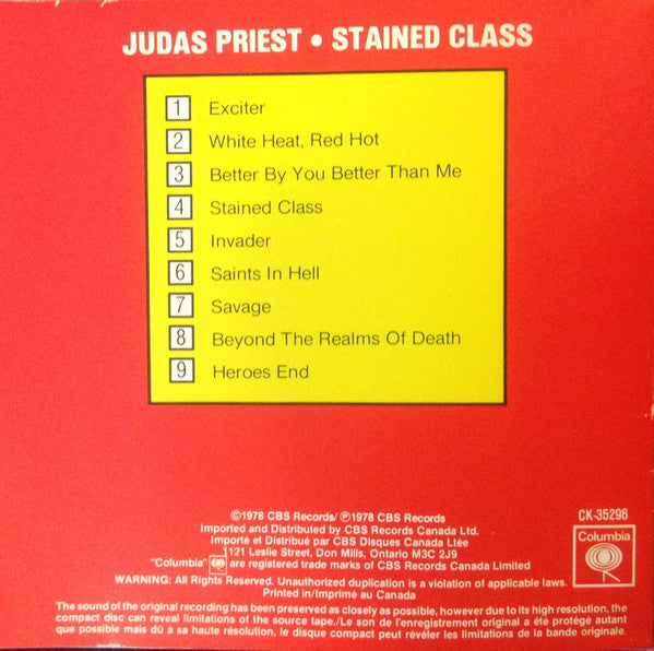 Judas Priest : Stained Class (CD, Album, RE)